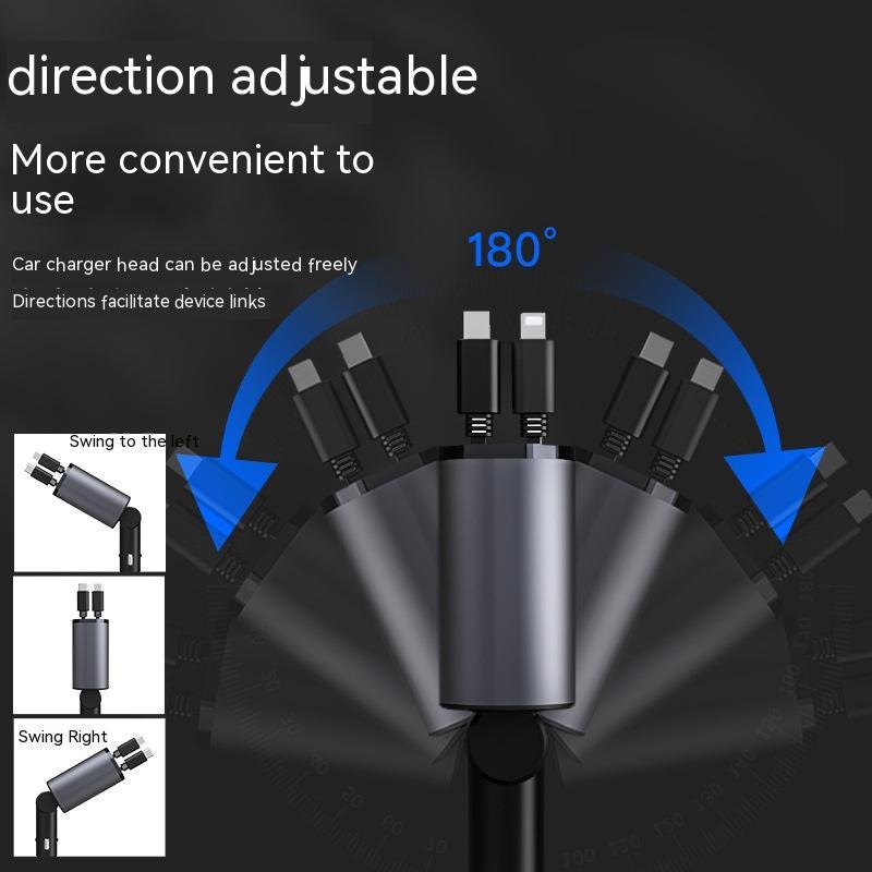 Metal Car Charger 100W USB And TYPE-C